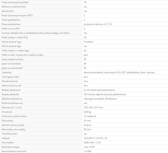 Fiskálna pokladnica Euro 50 Cash