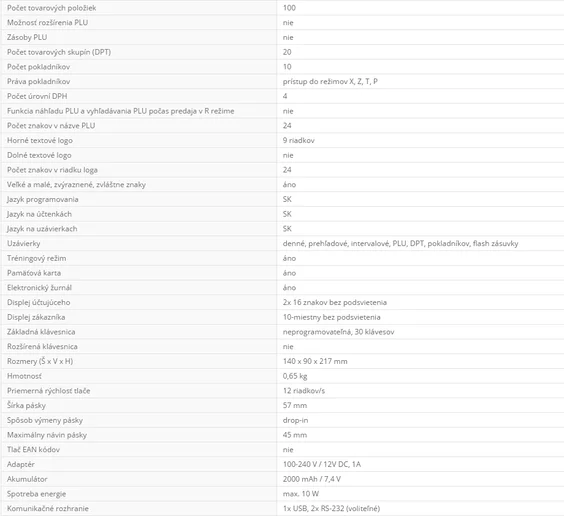 Fiskálna pokladnica Euro 50 Smart