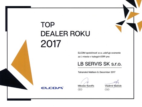 Sme najlepší TOP DEALER roku 2017